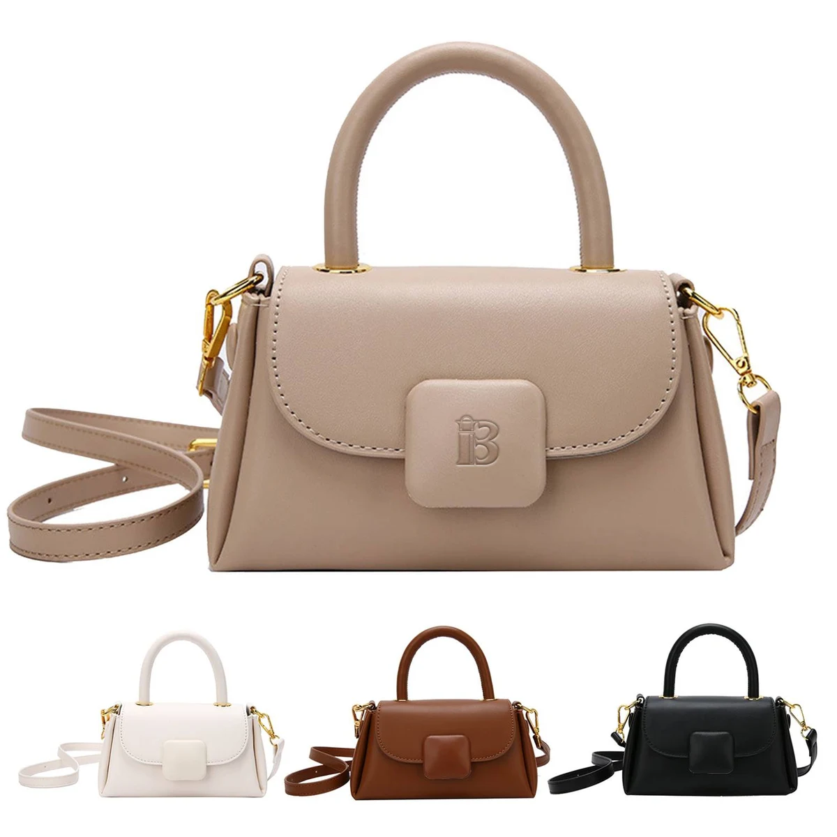 PU Leather Vintage Square Crossbody Shoulder Bag 1