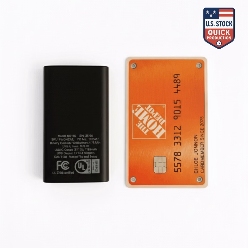 UL Certified 2000mAh Dual Port Compact Power Bank – Smaller Than a Credit Card Travel Charger