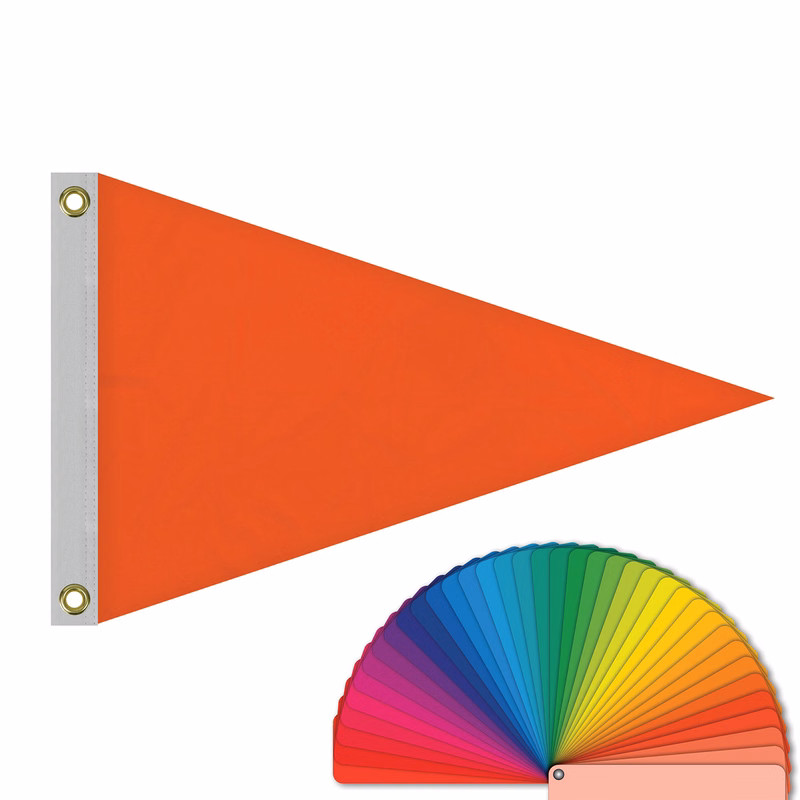 2' x 3' Solid Color Pennants with Heading & Grommets