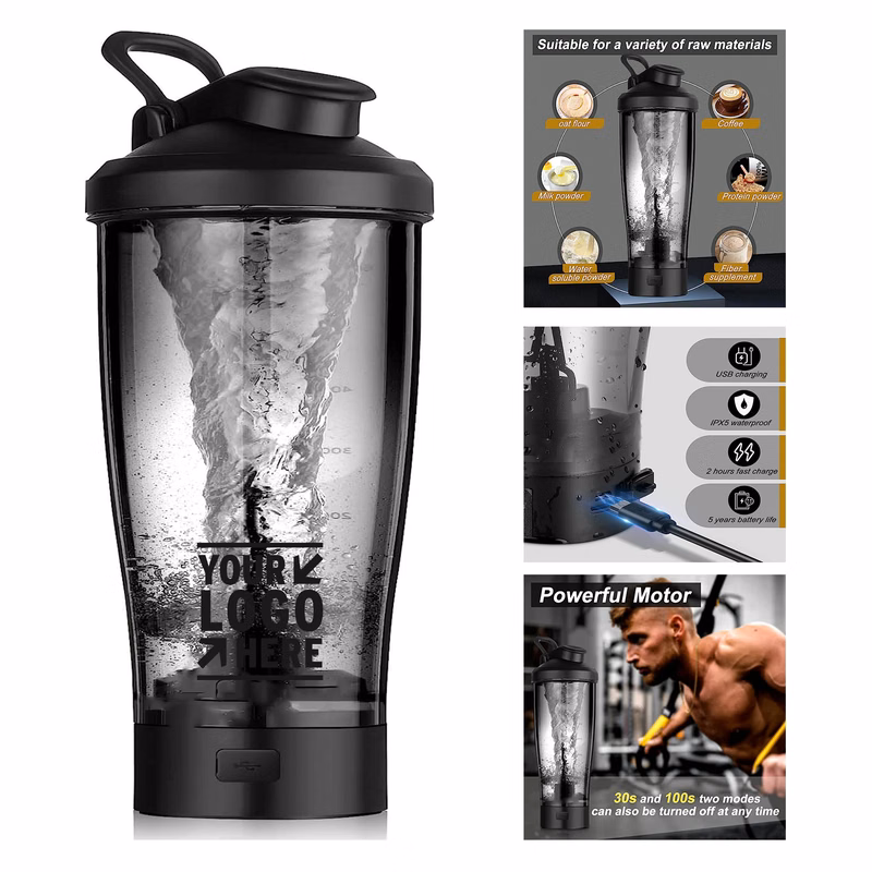 24 oz Electric Protein Shaker Bottle