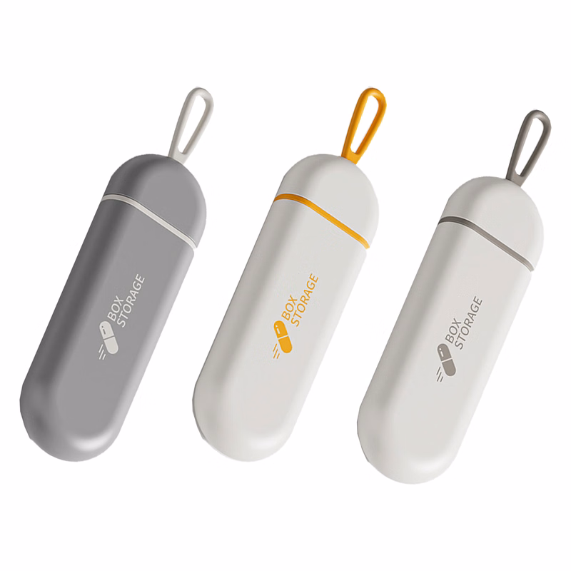 Compact Three-Drawer Travel Pill Box