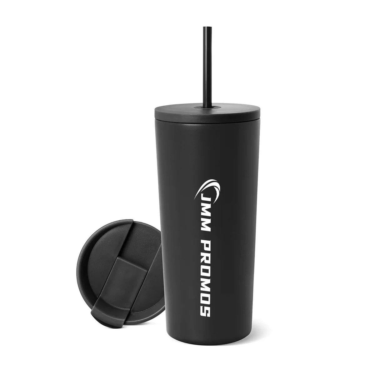 24oz Stainless Steel Coffee Cup with Straw 1