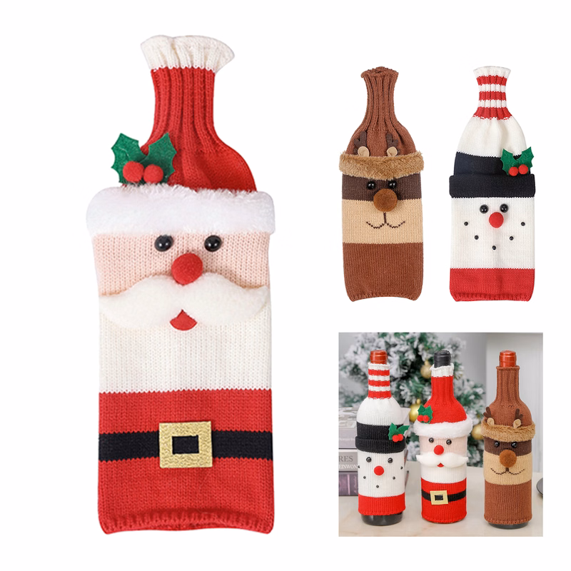 Christmas Decorative Knit Bottle Cover