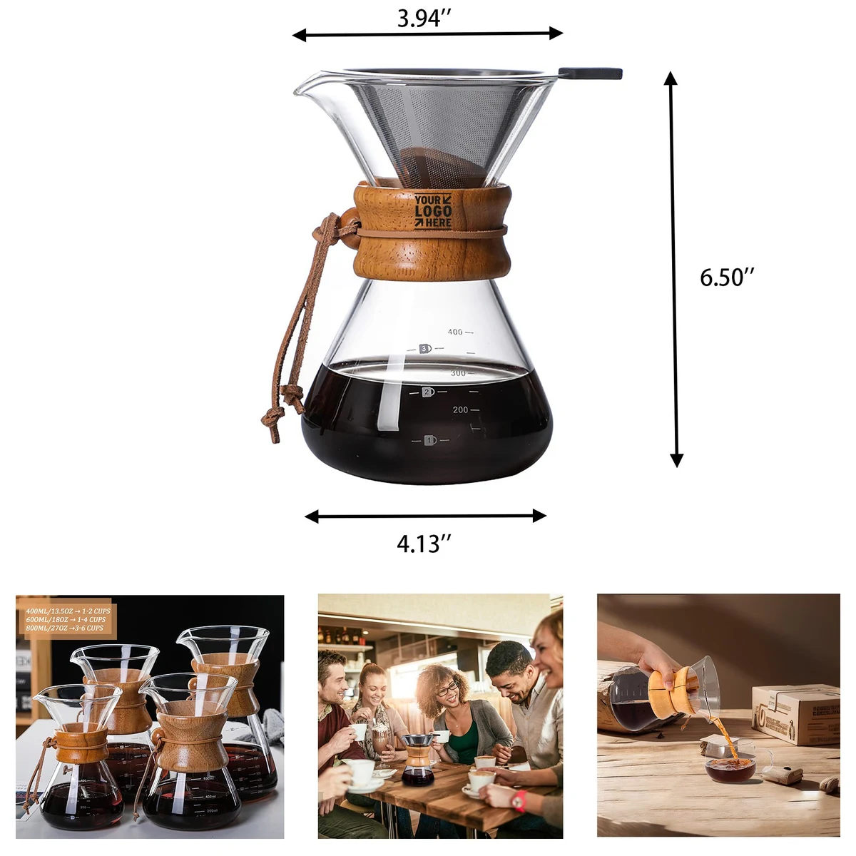 Lead-Free Borosilicate Glass Coffee Carafe 1
