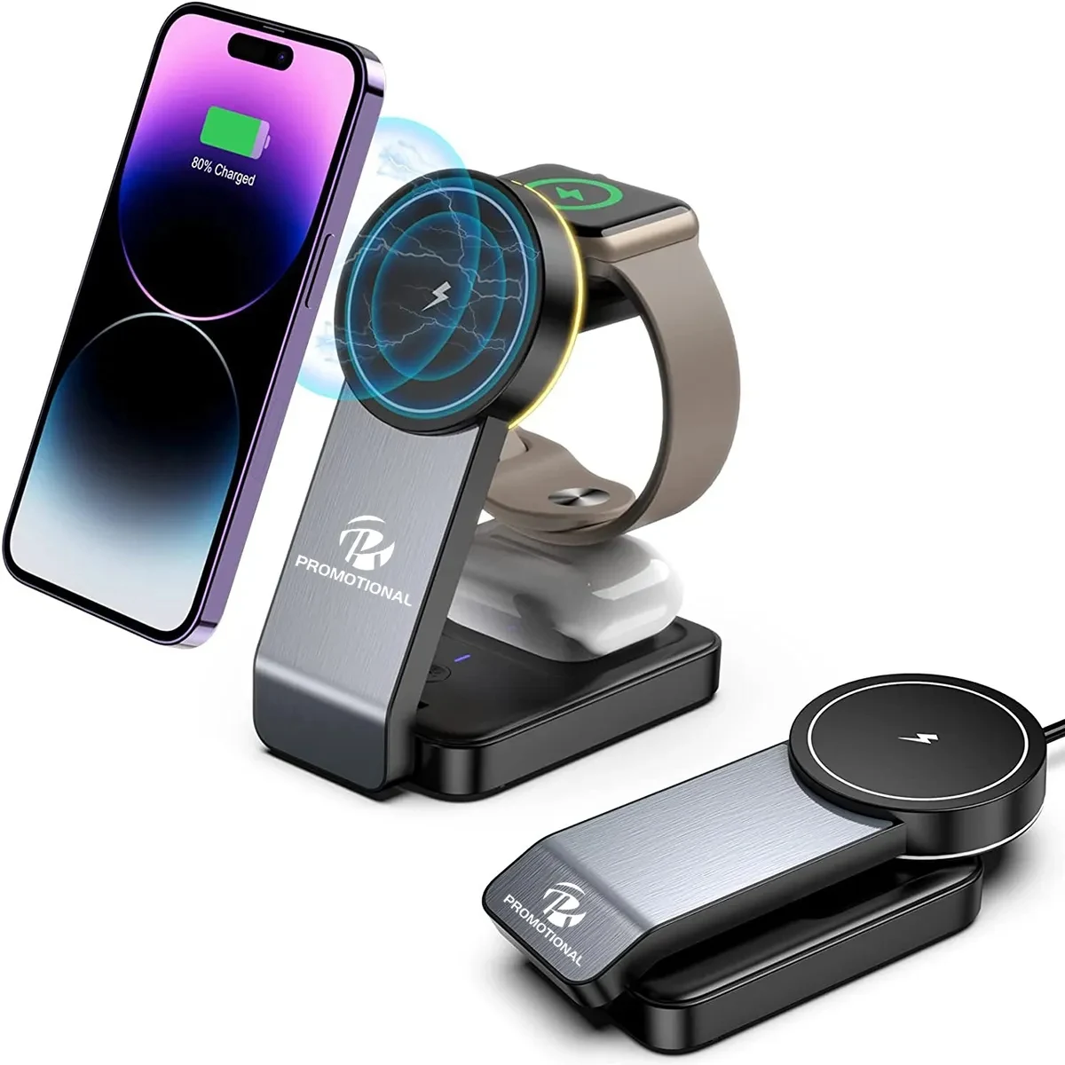 3 in 1 Detachable Desktop Magnetic Wireless Charger 1