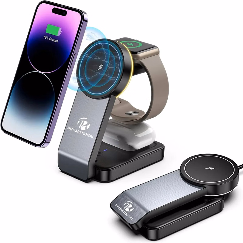 3 in 1 Detachable Desktop Magnetic Wireless Charger