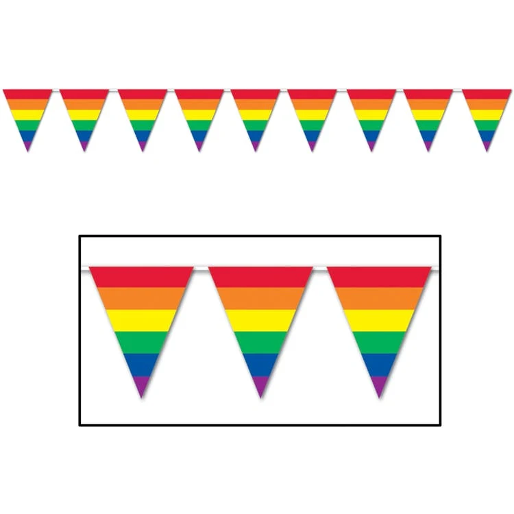 Rainbow Pennants - 11" x 12" 1