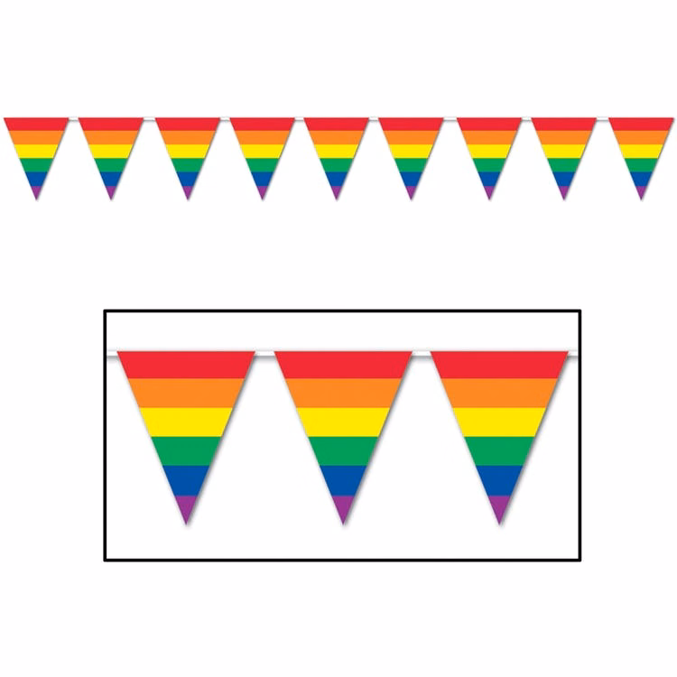 Rainbow Pennants - 11" x 12"