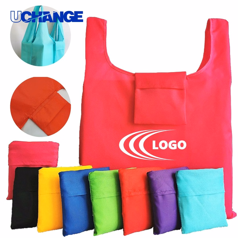 Compact Foldable Shopping Tote Organizer with Snap Button