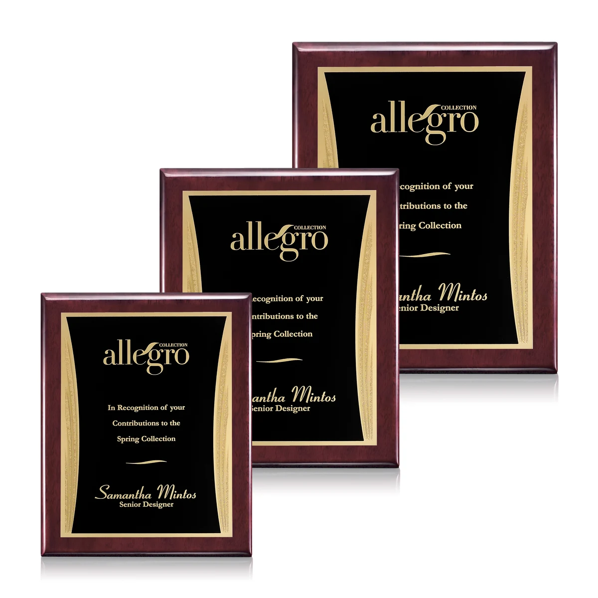 Oakleigh/Showtime Plaque - Rosewood/Black 1