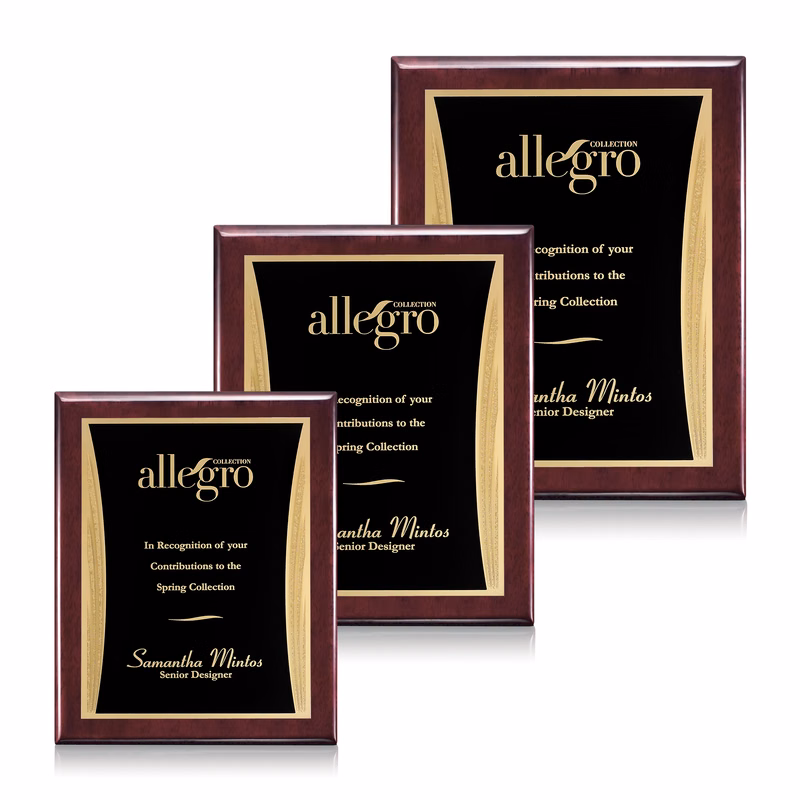 Oakleigh/Showtime Plaque - Rosewood/Black