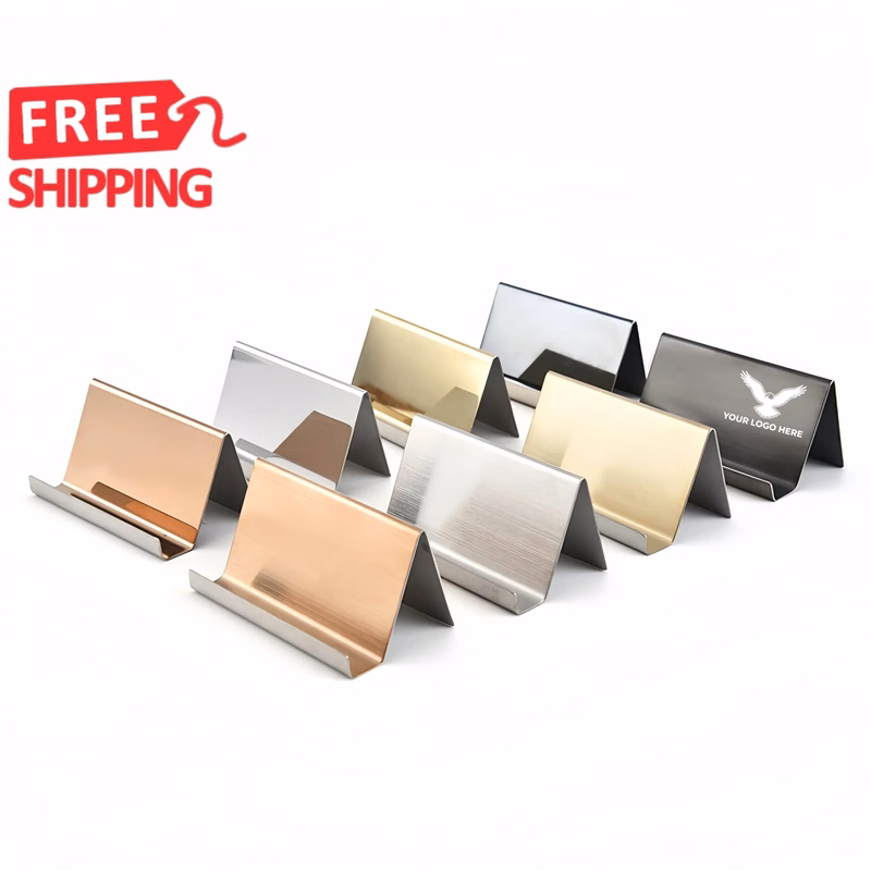 Stainless Steel Business Card Holder Desk Display