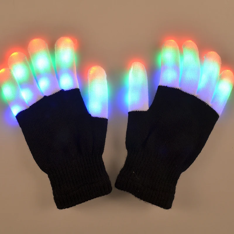 LED Finger Light Up Gloves 1