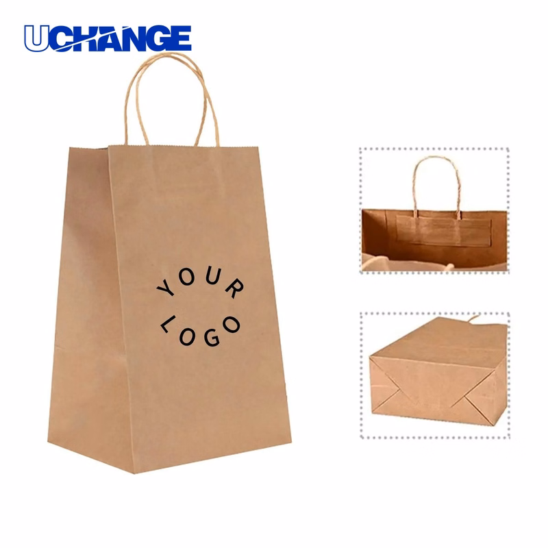 Eco Kraft Paper Tote Bag Carrier
