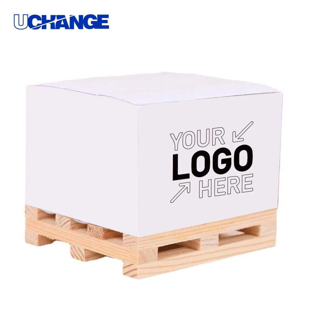 Adhesive Memo Cube on Mini Pallet 1