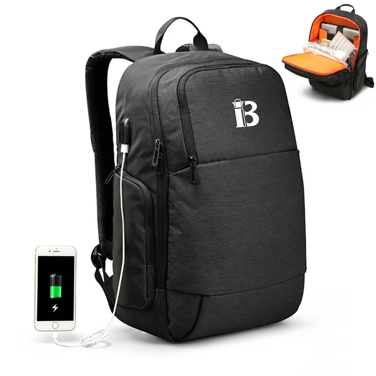 Large Capacity Business Backpack With Usb Charging Port 1