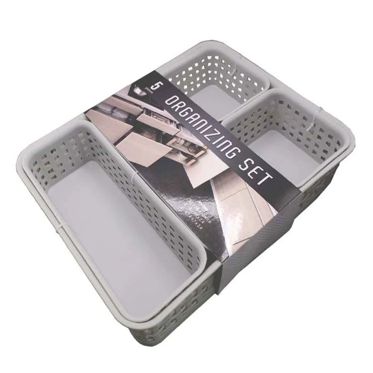 Storage Bin Sets - Gray 5 Piece 1