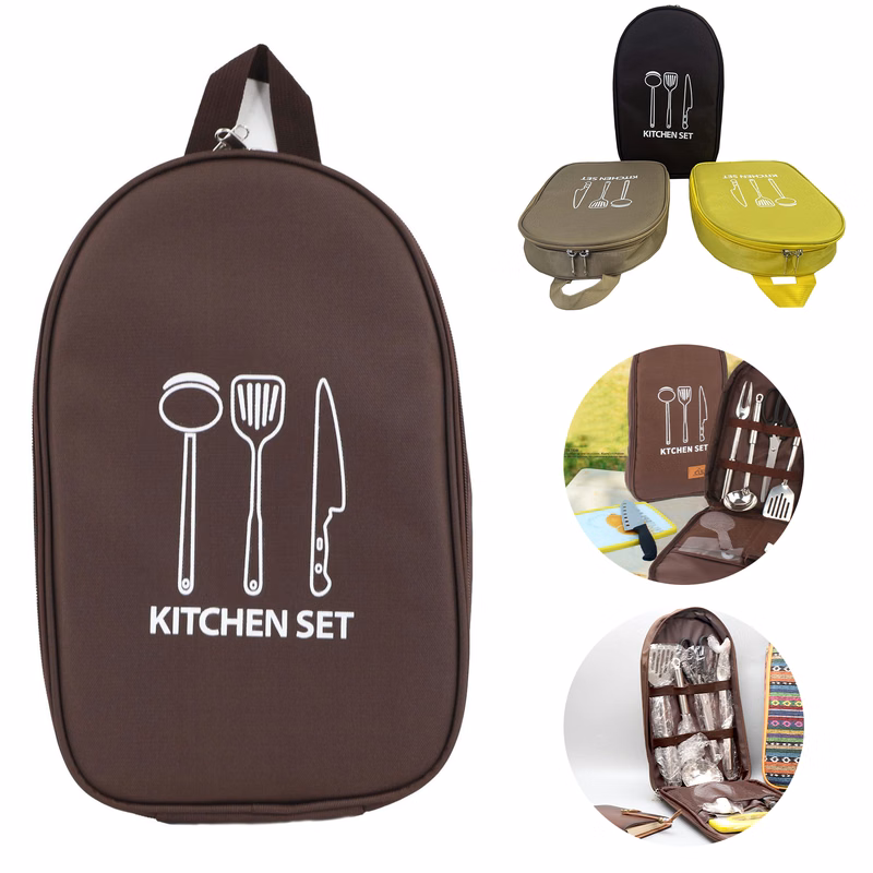 Camping Travel Cooking Utensils Organizer Travel Bag