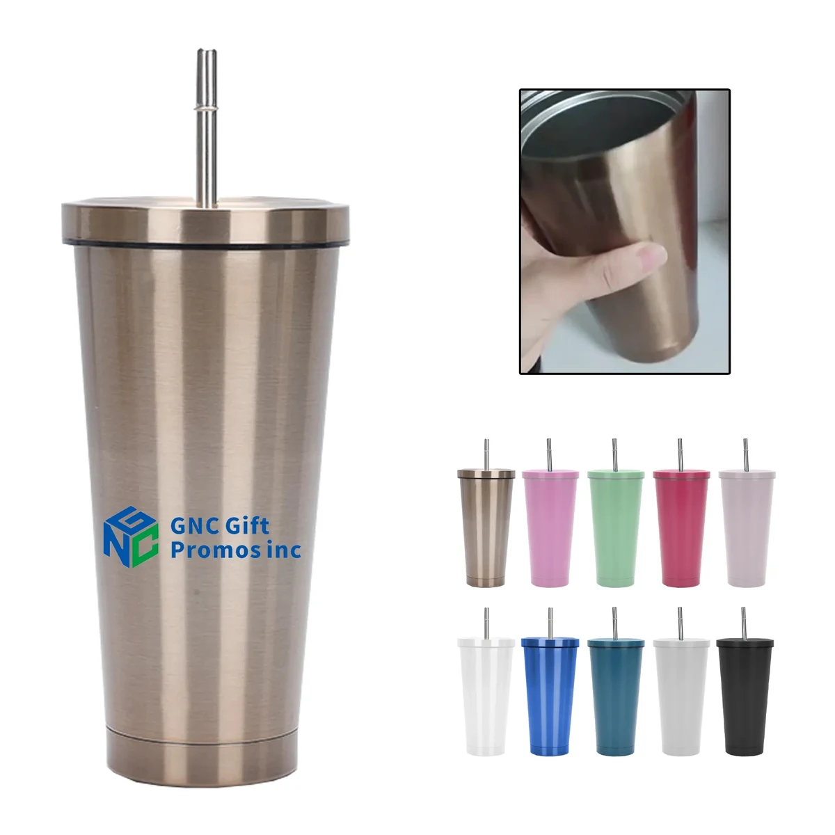 Sippy Cup 17 oz Stainless Steel Double Wall Vacuum Insulated 1