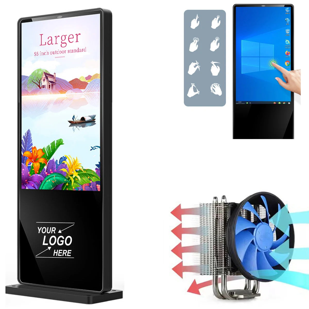 43" Outdoor Touchscreen Digital Display Kiosk 1