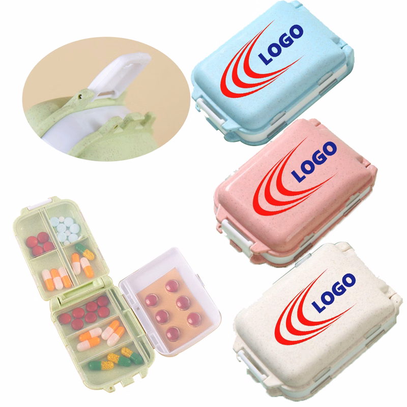 MOQ100 Double-Layer 8-Slot Folding Medicine Organizer
