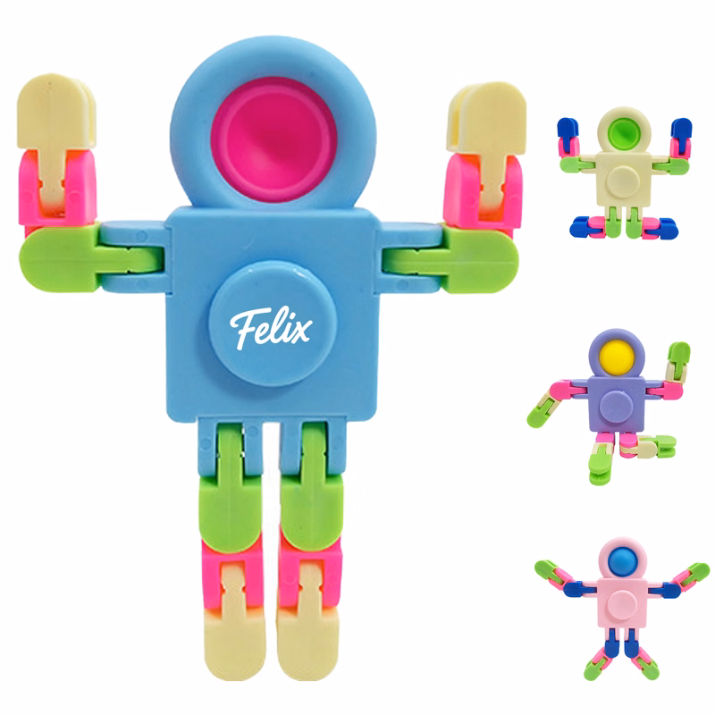 Mechanical Transforming Astronaut Spinning Toy