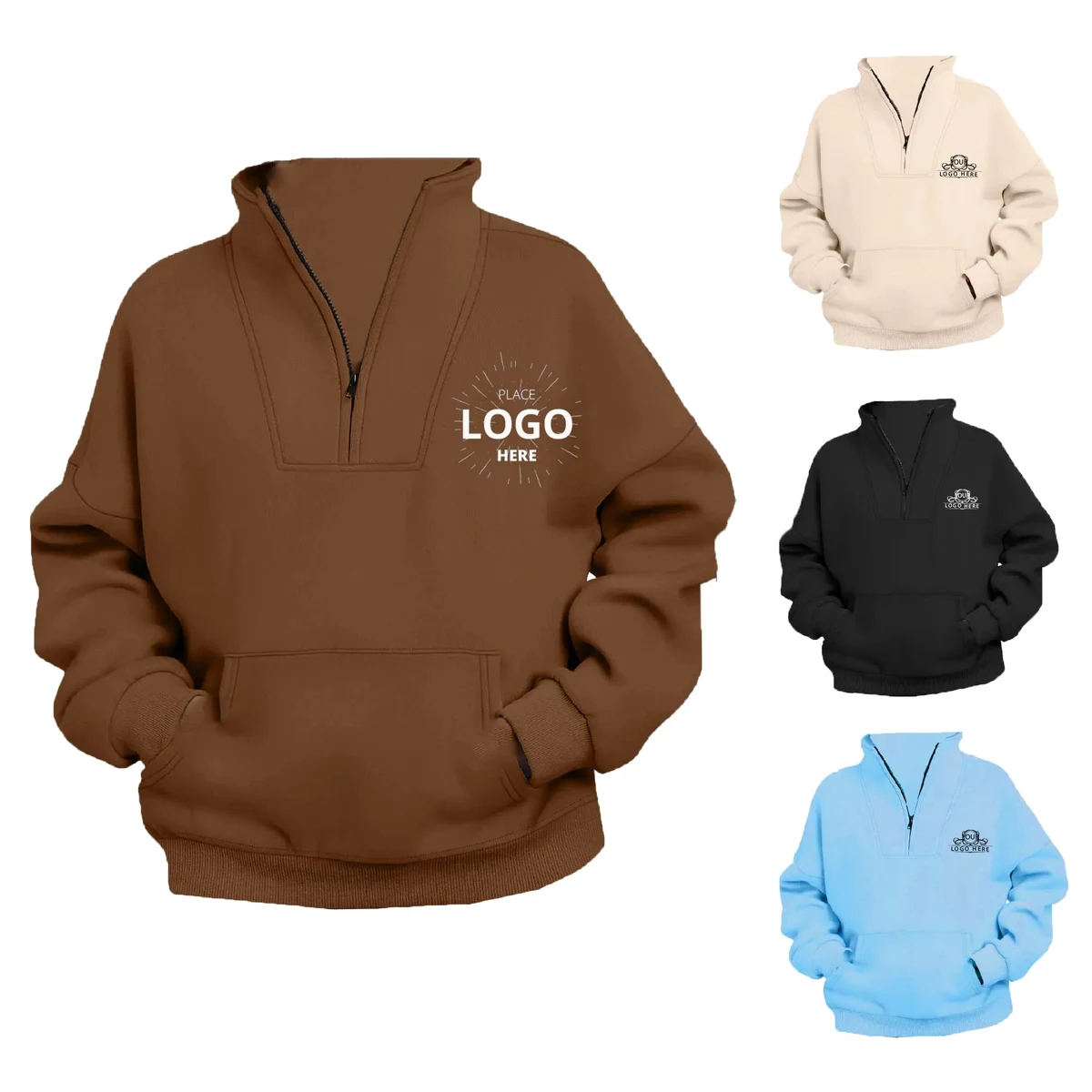 Ladies Quarter Zip Pullover 1
