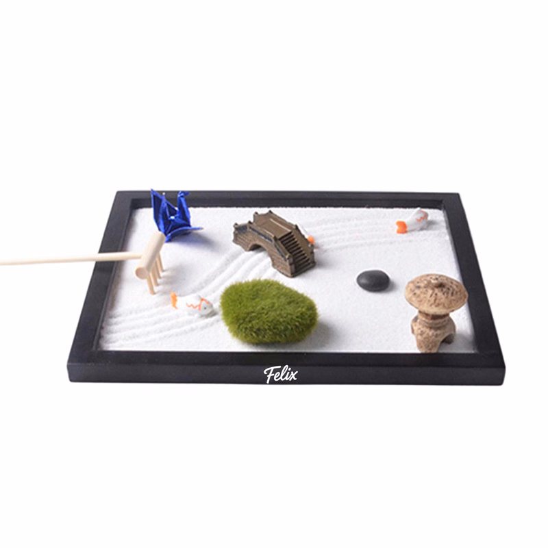DIY Mini Zen Garden Desk Decor Miniature Kit