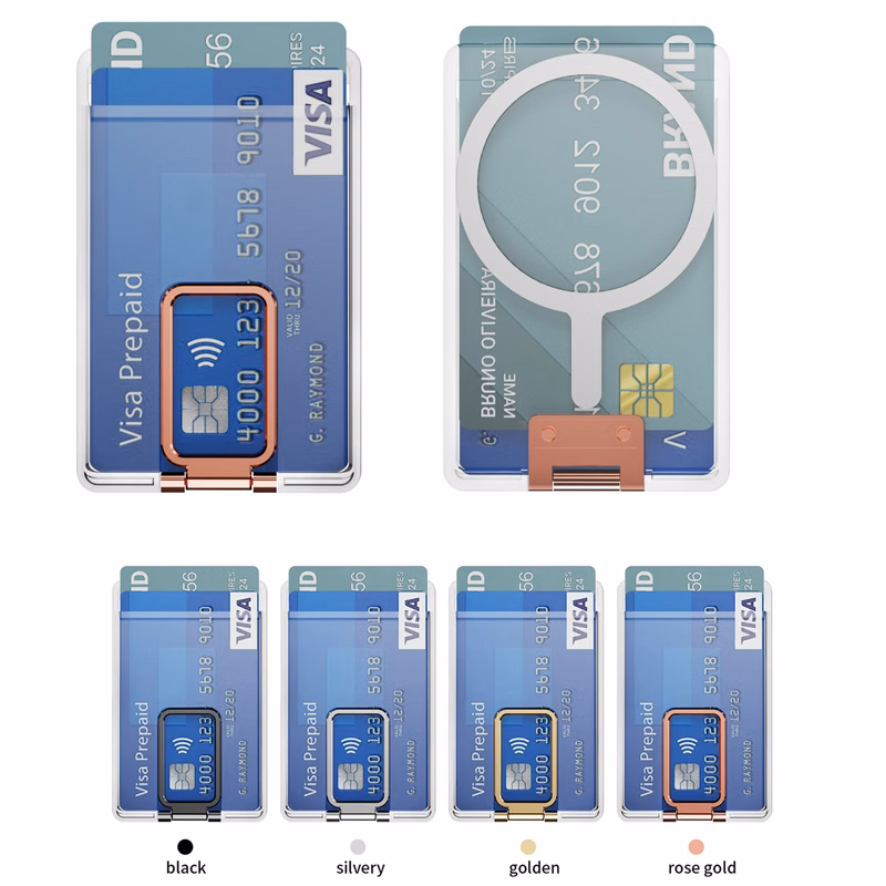 Transparent Magnetic Wallet Case for Magsafe, Ultra Slot Card Holder