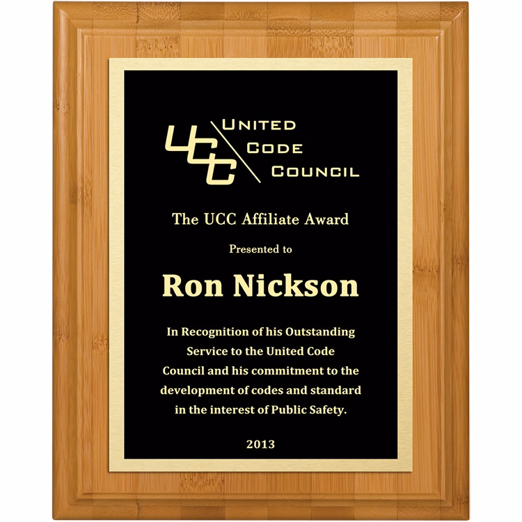 Double Plate Lasered Plaque-Bamboo