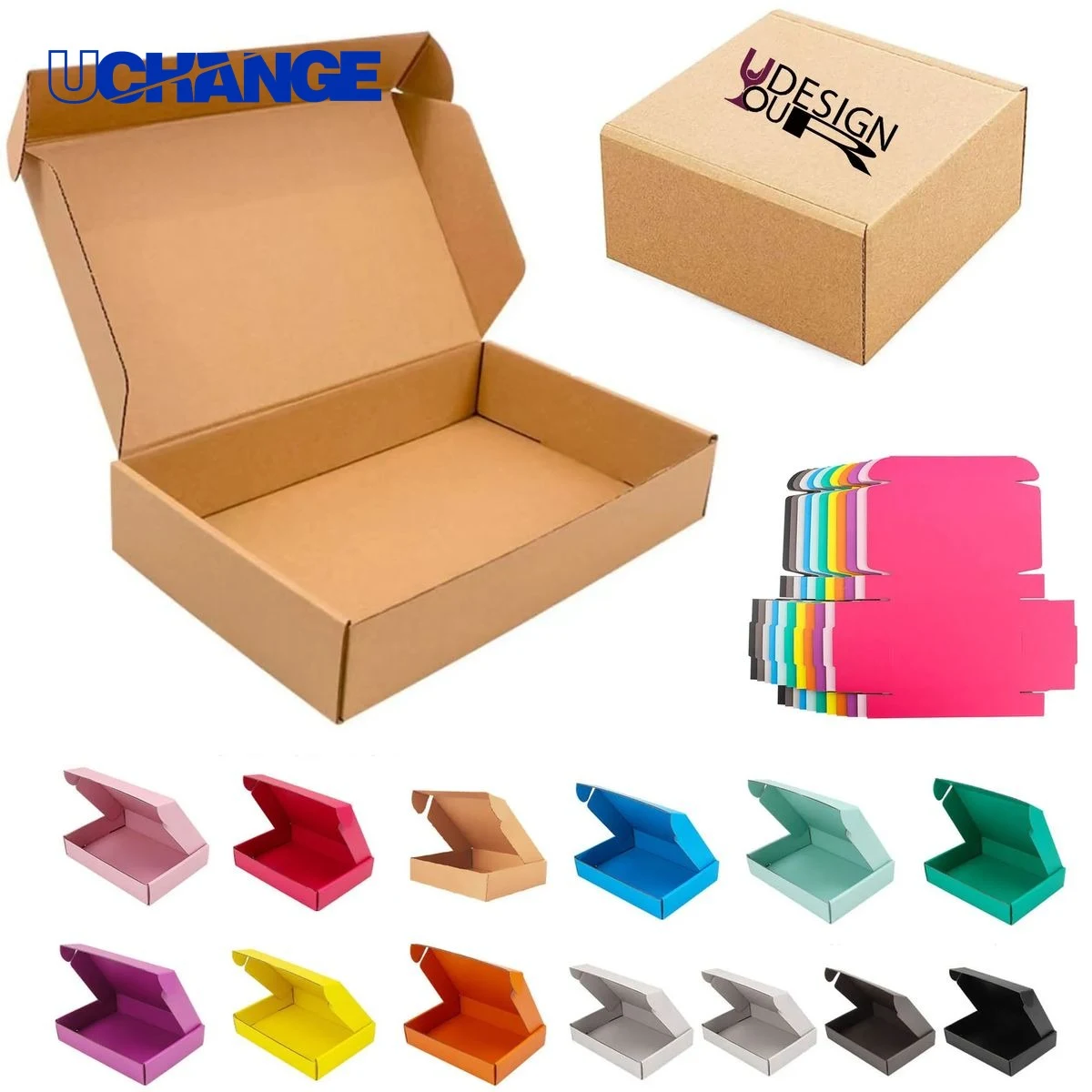 Kraft Paper Colorful Airplane Gift Box 1