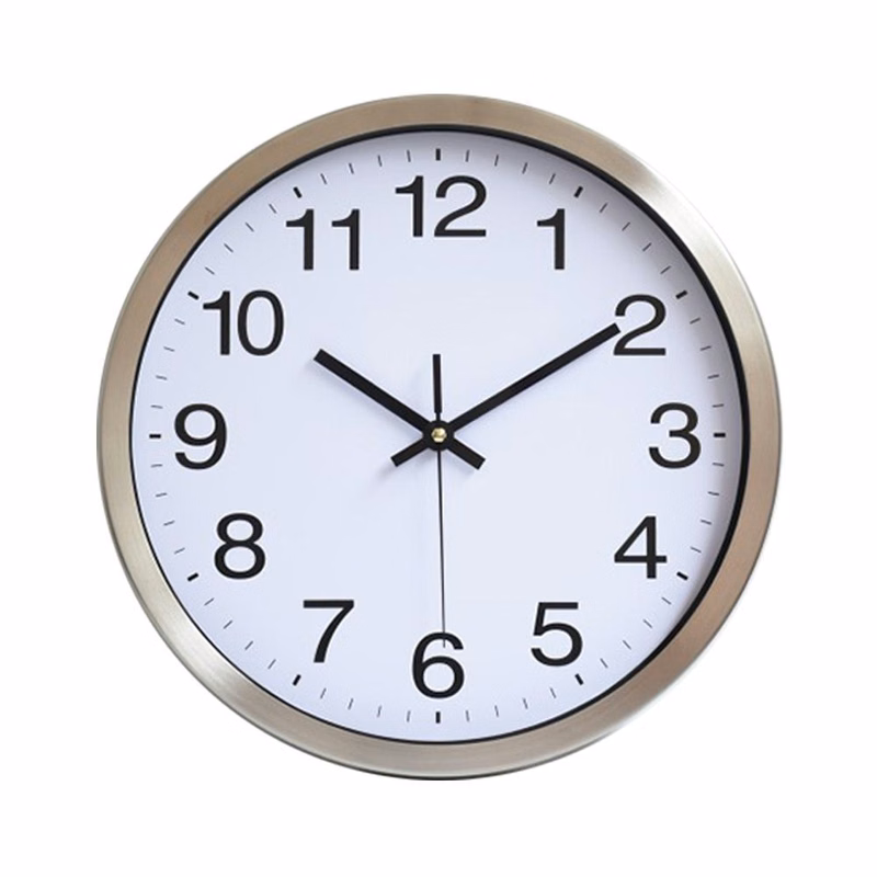 12" Custom Imgae Round Metal Frame Wall Clock