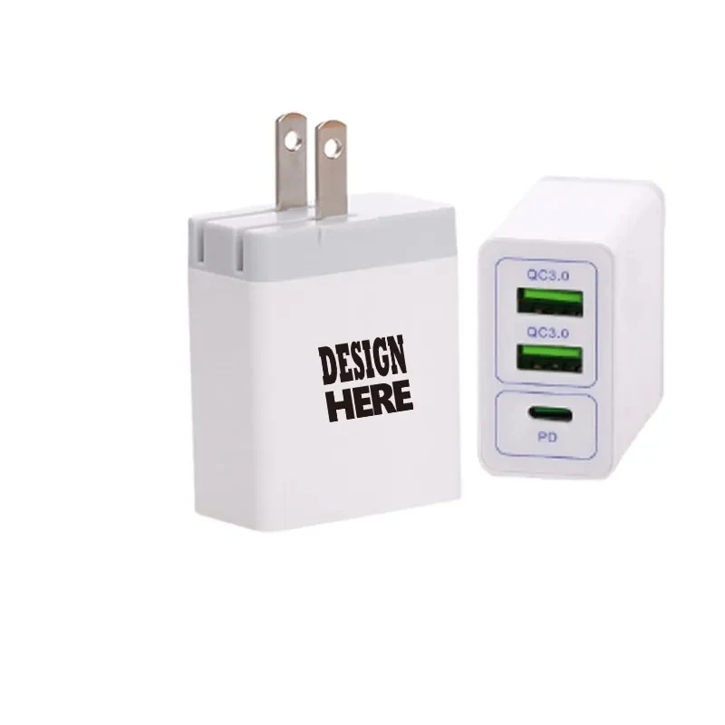 Moq 30 Pcs 3-Port 3.0A Charging Block USB Plug Cube Compatib 1