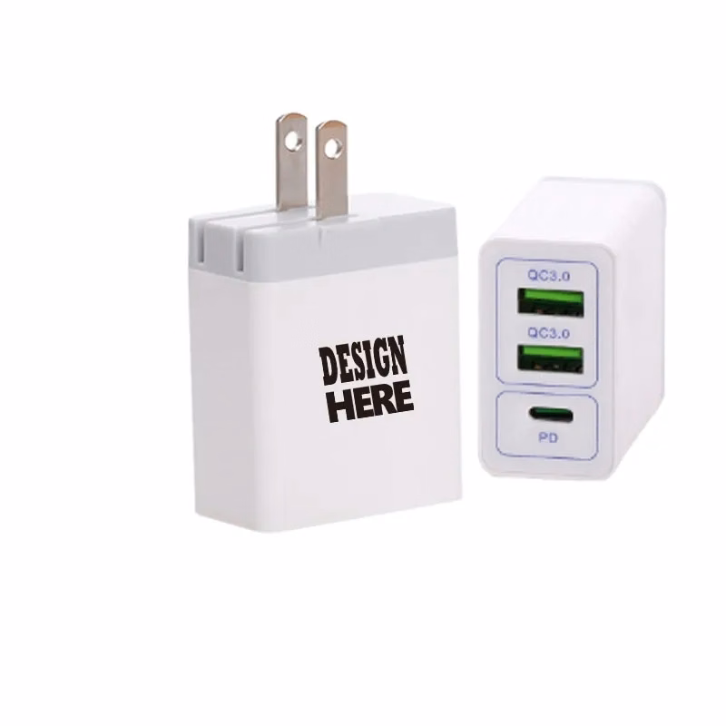 Moq 30 Pcs 3-Port 3.0A Charging Block USB Plug Cube Compatib