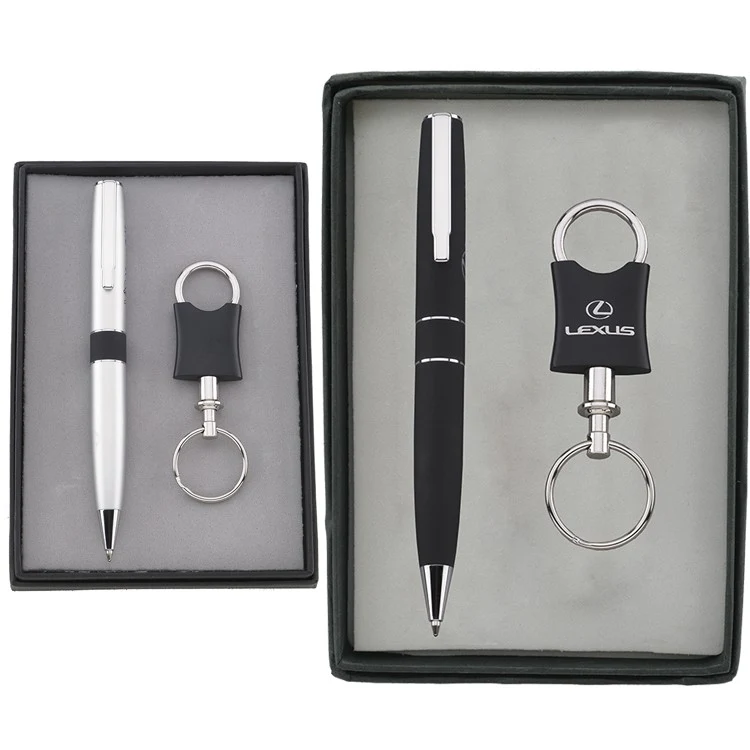 Milano Metal Pen & Valet Key Chain Gift Set 1
