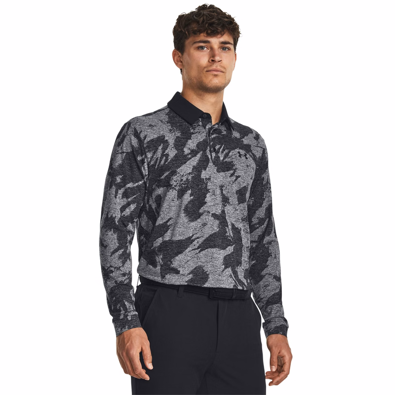 UA Playoff Jacquard Men's Long Sleeve Polo