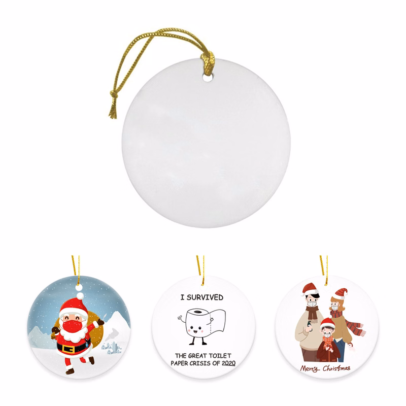 Custom Round Ceramic Ornament