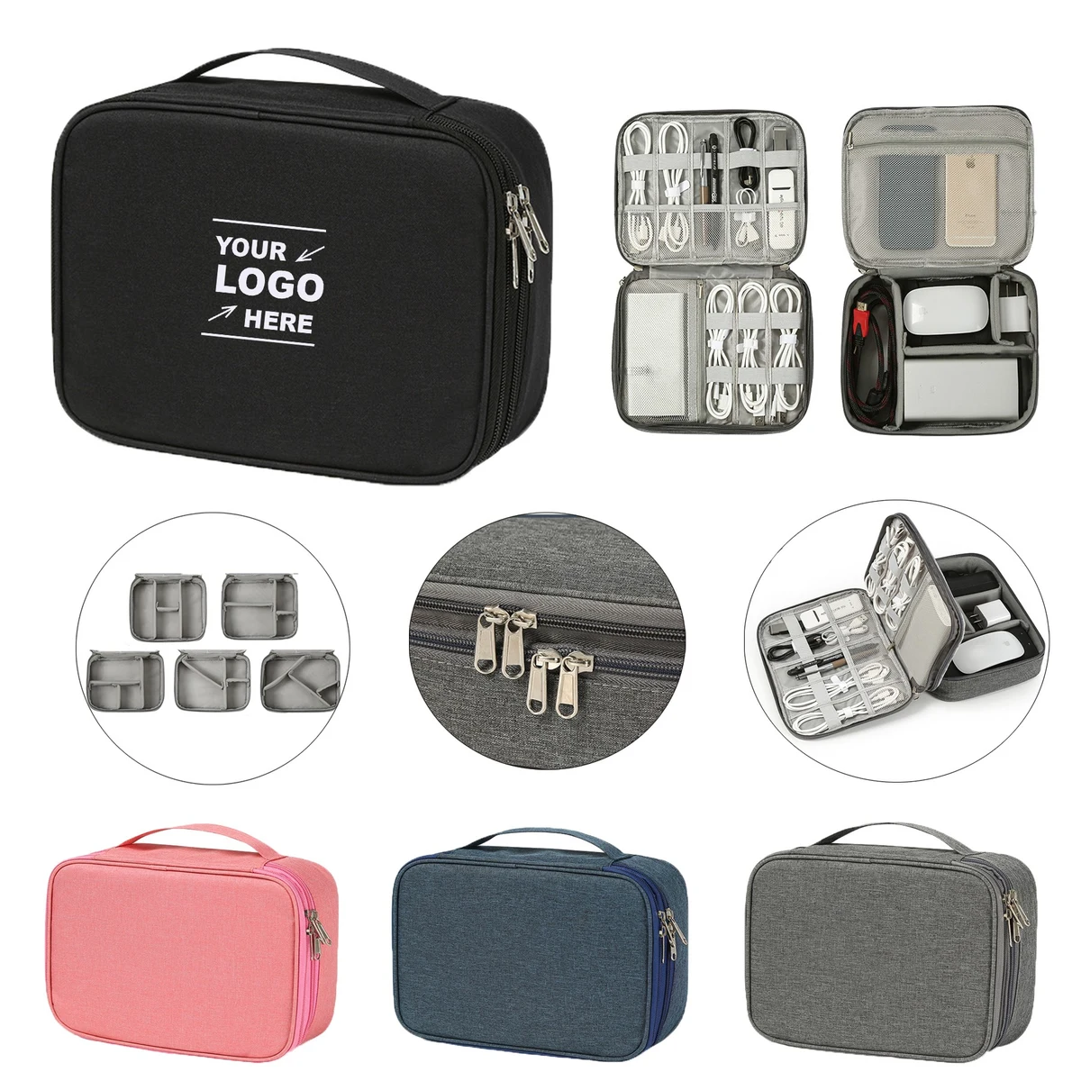 Double Layer Electronic Accessory Organizer 1