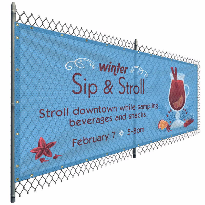 5' x 12' Polyester Mesh Banner
