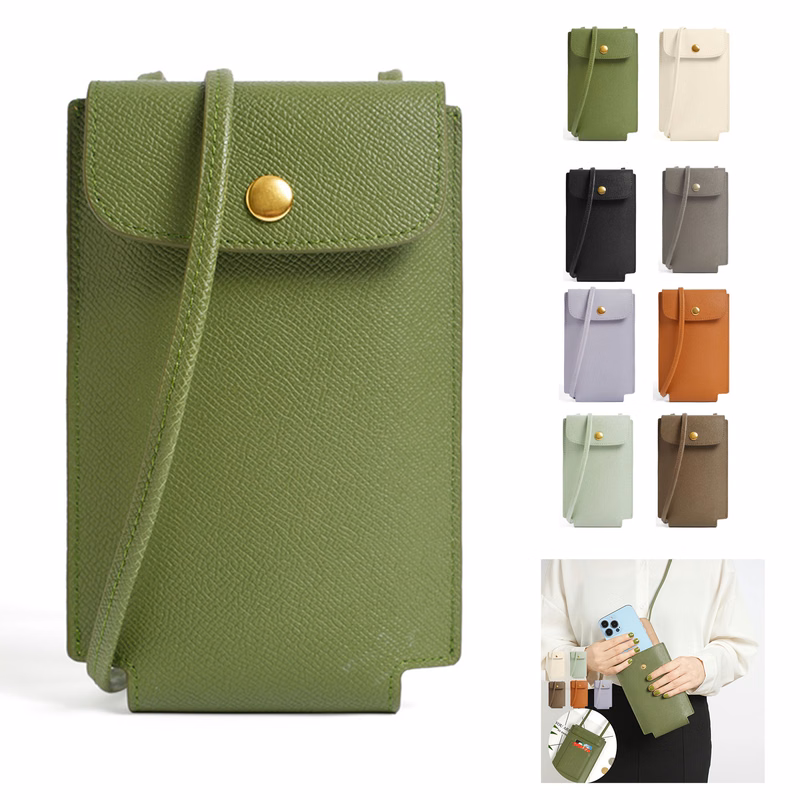 Faux Leather Mobile Phone Crossbody Bag