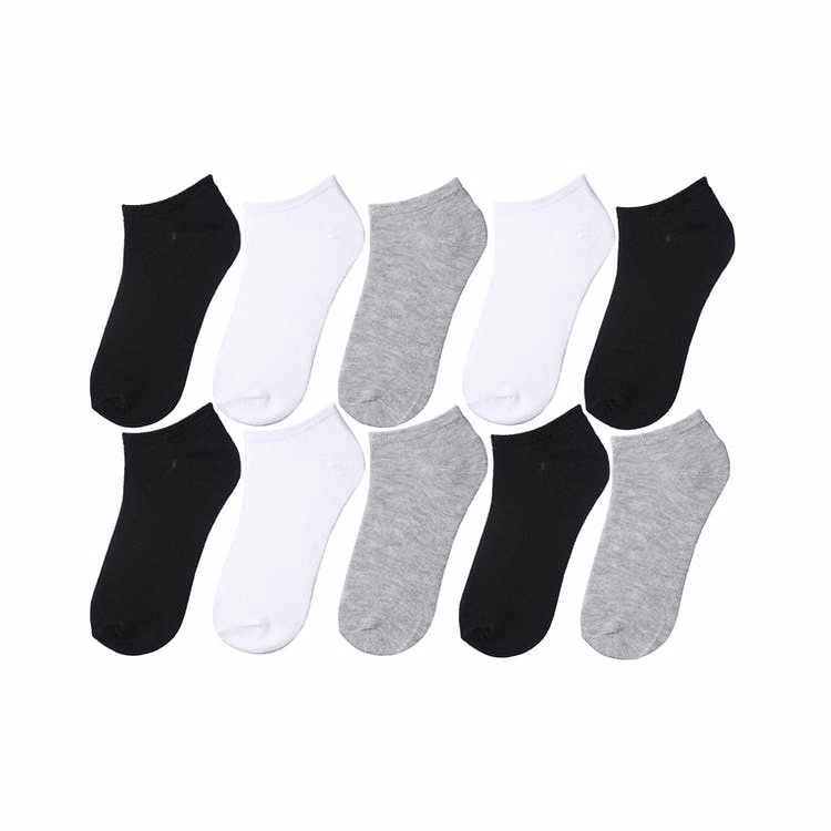 Girls' Ankle Socks - Low Cut 10 Pack 3 Colors Size 6-8