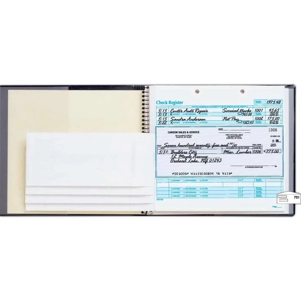 Easy Record Checkbook with Black Cover 1