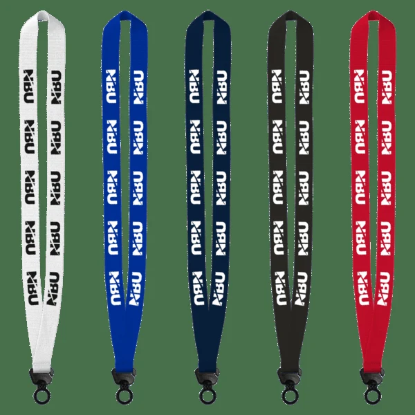 Evolution34 - 3/4" Polyester Welded Lanyard with Trapezoid and Plastic O-Ring 1