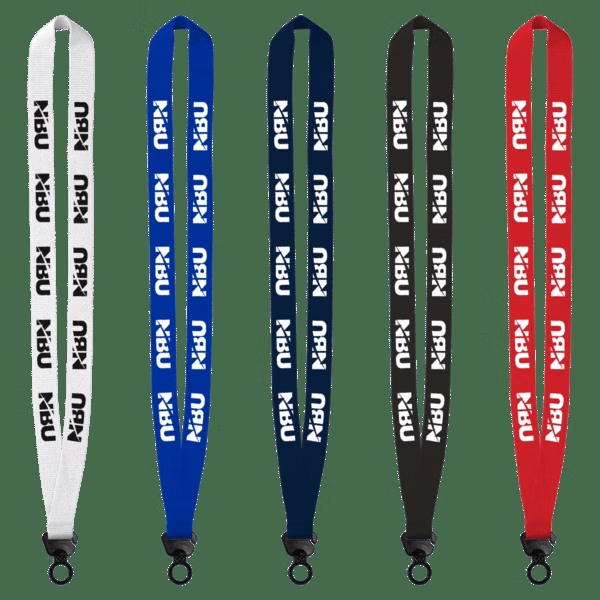 Evolution34 - 3/4" Polyester Welded Lanyard with Trapezoid and Plastic O-Ring