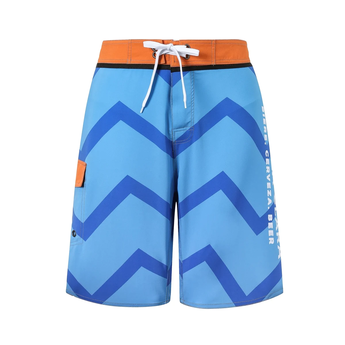 Men's Polyester Spandex Sublimated Swim Shorts Knee Length, custom shorts with logo imprint 1