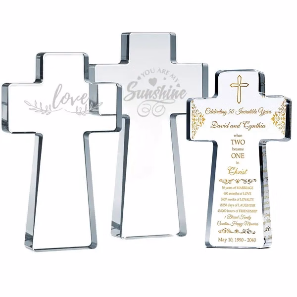 Personalized Crystal Cross Religious Gifts