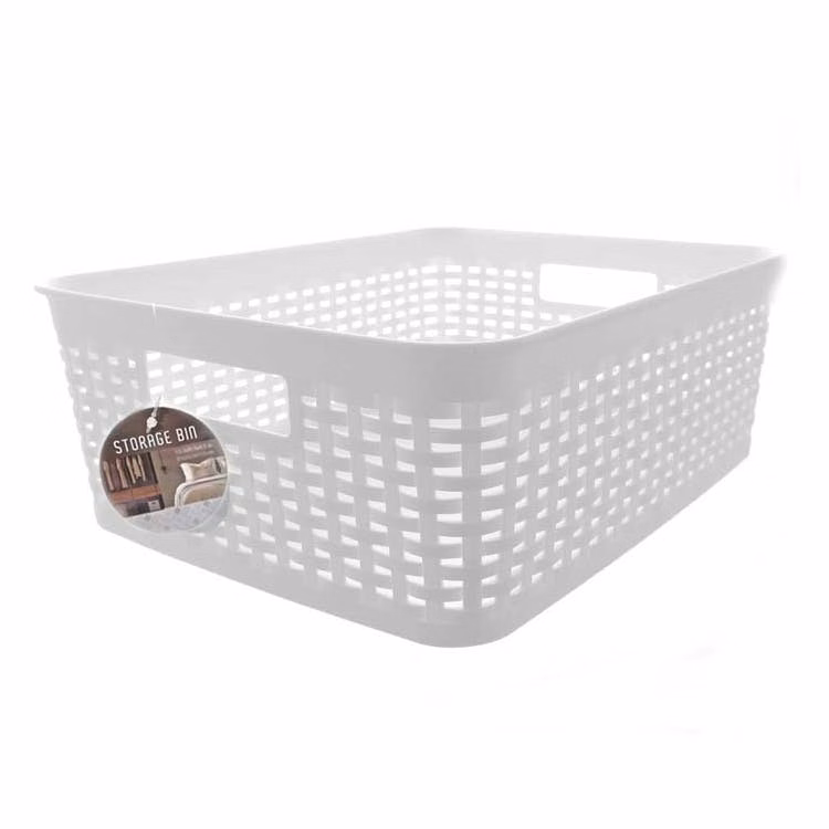 Storage Bins - White 12.2" x 9.3" x 4.5"
