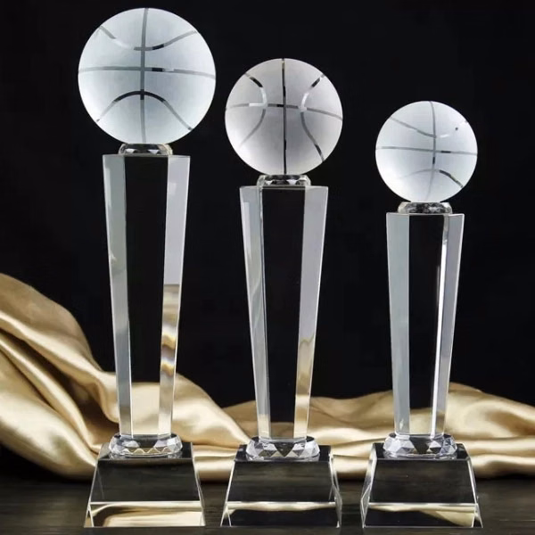 Crystal Basketball Sports Trophy