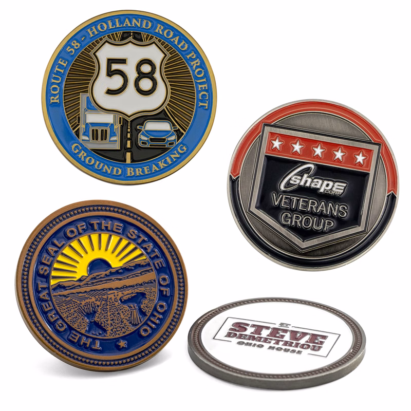 Die Struck Economy Iron Challenge Coins (1")