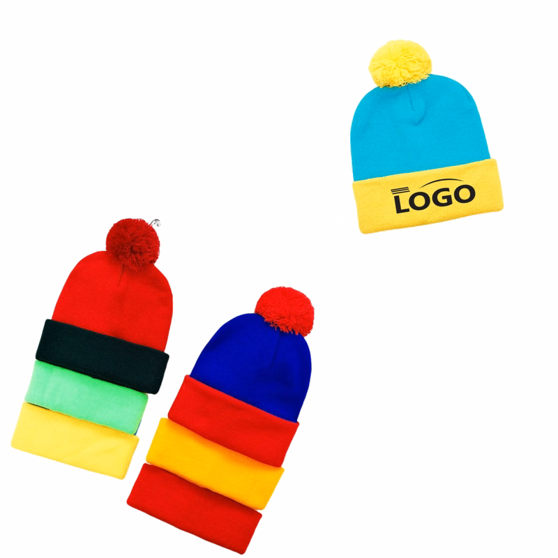 Chunky Christmas Knit Pom Hat